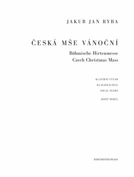 Music sheet for bands and orchestra Jakub Jan Ryba Česká mše vánoční Music Book - 2