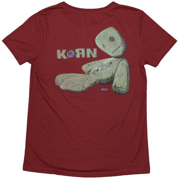 T-Shirt Korn Doll Issues (Back Print) Red 2XL Ladies T-Shirt - 2