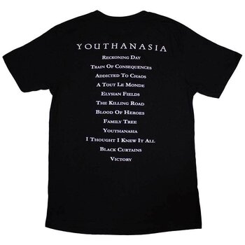 Tricou Megadeth Youthanasia Tracklist (Back Print) Black 2XL Tricou - 2