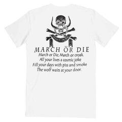 T-shirt Motörhead March or Die (Back Print) White XL T-shirt - 1