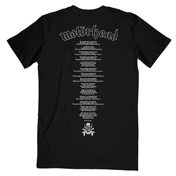 T-Shirt Motörhead March or Die Lyrics (Back Print) Black 2XL T-Shirt - 2