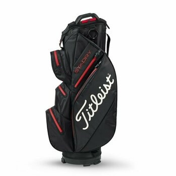 Golfbag Titleist StaDry Black/Red Cart Bag - 2