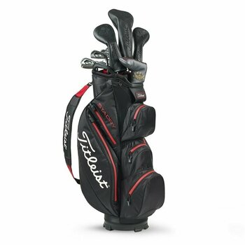 Saco de golfe Titleist StaDry Black/Red Cart Bag - 3