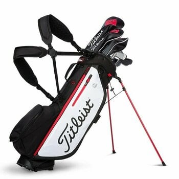 Чантa за голф Titleist Players 4 Plus Black/White/Red Stand Bag - 4