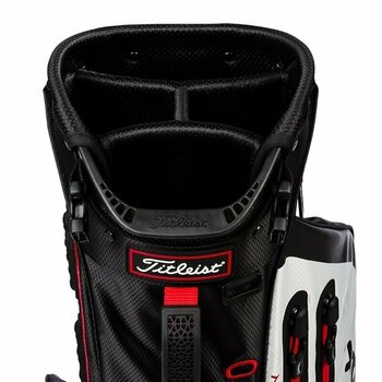 Golf Bag Titleist Players 4 Plus StaDry Black/White/Red Stand Bag - 4