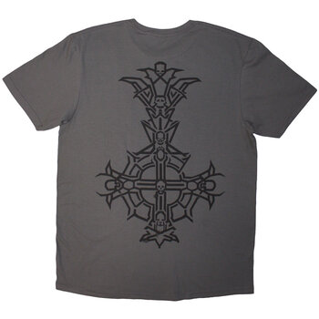 T-shirt Ghost Chrome Logo & Grucifix Outline (Back Print) Charcoal Grey XL T-shirt - 2