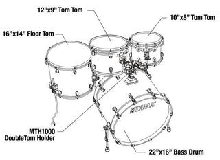 Set akustičnih bubnjeva Tama WBS42S-MPB Starclassic Walnut/Birch Lacquer Molten Platinum Burst Set akustičnih bubnjeva - 7
