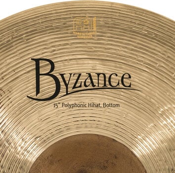 Cinel Hit-Hat Meinl B15POH-B Byzance Polyphonic 15" Cinel Hit-Hat - 9
