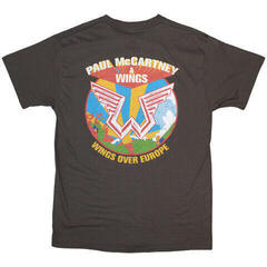 T-Shirt Paul McCartney Wings Over Europe (Back Print) Charcoal Grey 2XL T-Shirt - 1