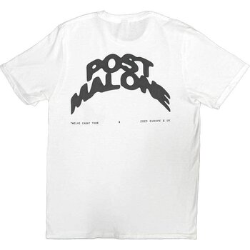 Košulja Post Malone Curved Logo 2023 Tour (Back Print & Ex-Tour) White S Košulja - 2