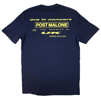 T-shirt Post Malone Live In Concert (Back Print & Ex-Tour) Navy Blue 2XL T-shirt - 2