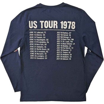 T-shirt The Rolling Stones US Tour '78 (Back & Sleeve Print) Navy Blue XL T-shirt - 2