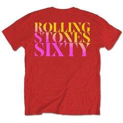 T-Shirt The Rolling Stones Sixty Gradient Text (Back Print) Red XL T-Shirt - 1