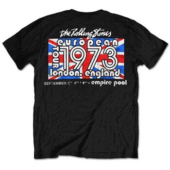 T-Shirt The Rolling Stones London European '73 (Back Print) Black 2XL T-Shirt - 2