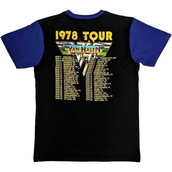Tricou Van Halen 1978 Tour Dates (Back Print Raglan) Black & Purple L Tricou - 2