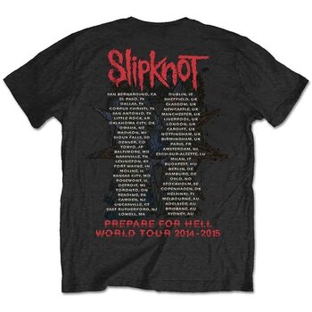 T-Shirt Slipknot Prepare for Hell 2014-2015 Tour (Back Print) Black L T-Shirt - 2