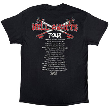 T-shirt Slayer Hell Awaits Tour (Back Print) Black XL T-shirt - 2