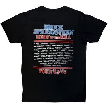 Skjorte Bruce Springsteen E Street Tour '84-'85 (Back Print Carbon) Black XL Skjorte - 2