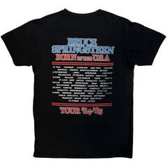 Skjorte Bruce Springsteen E Street Tour '84-'85 (Back Print Carbon) Black 2XL Skjorte - 1