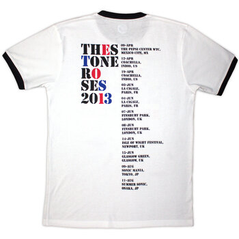 Košulja The Stone Roses 2013 Tour Ringer (Back Print Ringer) White L Košulja - 2