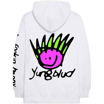 Hoodie Yungblud Face (Back Print) White XXS Hoodie - 2