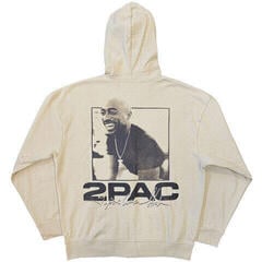 Majica 2Pac Logo & Black Portrait (Back Print) Sand XL Majica - 1