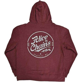 Mikina Alice In Chains Circle Emblem (Back Print) Maroon Red XL Mikina - 2