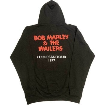 Hoodie Bob Marley Exodus Wailers European Tour '77 (Back Print & Hi-Build) Black M Hoodie - 2