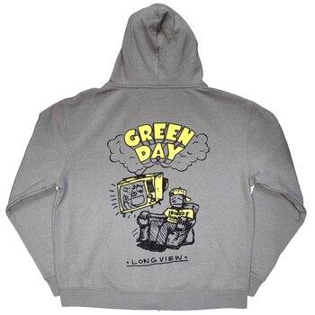 Hoodie Green Day Longview Doodle (Back Print) Grey S Hoodie - 2
