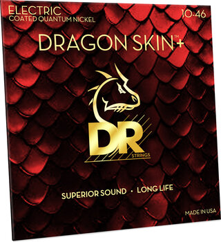 Corzi chitare electrice DR Strings Dragon Skin+ Coated Medium 3 Pack Corzi chitare electrice - 3