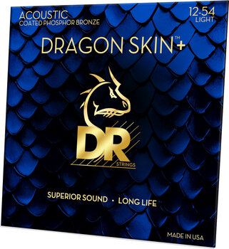 Corzi chitare acustice DR Strings Dragon Skin+ Coated Phosphor Bronze Light 3-Pack Corzi chitare acustice - 2