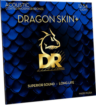 Corzi chitare acustice DR Strings Dragon Skin+ Coated Phosphor Bronze Light 3-Pack Corzi chitare acustice - 3