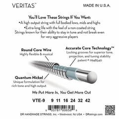 Sähkökitaran kielet DR Strings VTE-9 Veritas 6-Pack Sähkökitaran kielet - 3