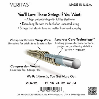 Guitar strings DR Strings VTA-12 Veritas 6-Pack Guitar strings - 4