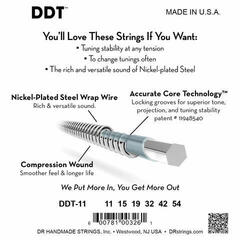 Струни для електрогітари DR Strings DDT-11 3-Pack Струни для електрогітари - 3