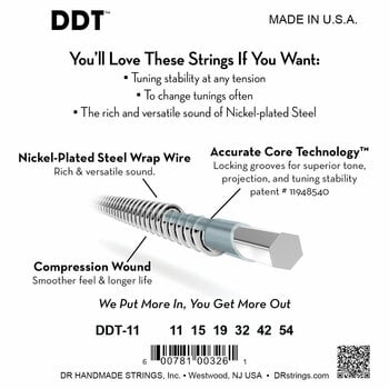 Struny pre elektrickú gitaru DR Strings DDT-11 3-Pack Struny pre elektrickú gitaru - 4
