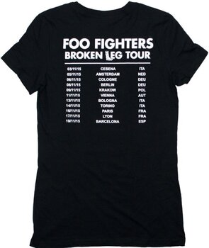 T-shirt Foo Fighters Break A Leg (Back Print & Ex-Tour) Black XL Feminino T-shirt - 2