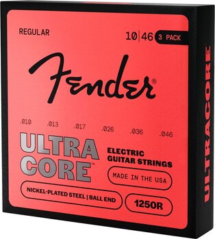 Strenge til E-guitar Fender UltraCore 1250R 10-46 3-Pack Strenge til E-guitar - 2