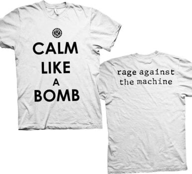 T-särk Rage Against The Machine Calm Like A Bomb (Back Print) White M T-särk - 2