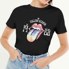 T-shirt The Rolling Stones Sixty Rainbow Tongue '62 (Puff Print) Black 2XL Feminino T-shirt - 4