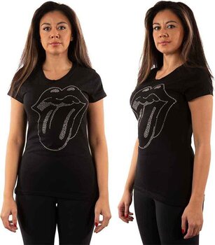 Shirt The Rolling Stones Tongue (Embellished) Black M Dames Shirt - 4