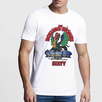 T-shirt The Rolling Stones Sixty Stadium Dragon (Puff Print) White L T-shirt - 2