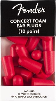 Korvatulpat Fender Concert Foam 10 Pairs Red Korvatulpat - 3
