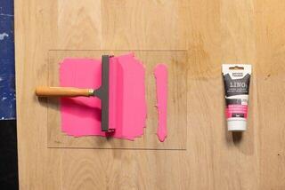 Paint For Linocut Pébéo 141521 Paint For Linocut Fluorescent Pink 80 ml - 4