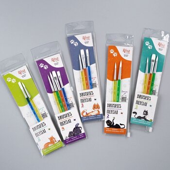 Paint Brush Rosa 184163 Set of Brushes 3 pcs - 6