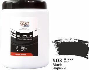 Akryylimaali Rosa Studio Akryylimaali Black (403) 1000 ml 1 kpl - 1