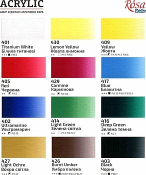 Akrylová barva Rosa Studio Sada akrylových barev 12x20ml - 6