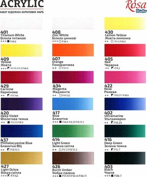 Akrylmaling Rosa Studio Sæt med akrylmaling 18x20ml - 6