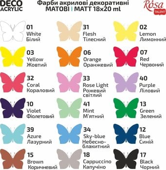 Akrilna barva Rosa Talent Set akrilnih barv 18x20ml - 6