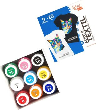 Boja za tekstil Rosa Talent Сет боја за текстил 9x20ml - 2